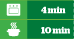 Micro: 4 min, Vannbad: 10 min